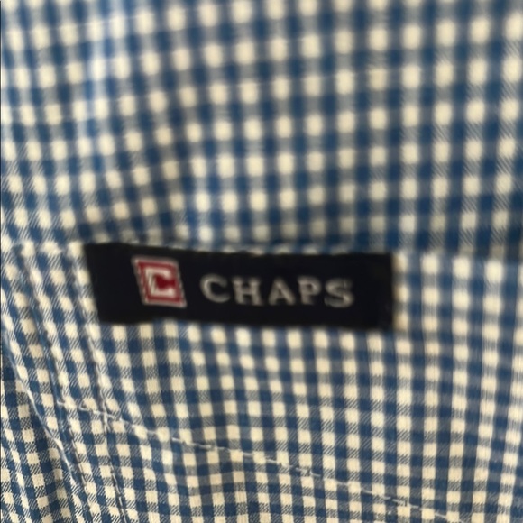 Chaps Blue Casual Button Down Shirt Classic Design - Picture 2 of 4